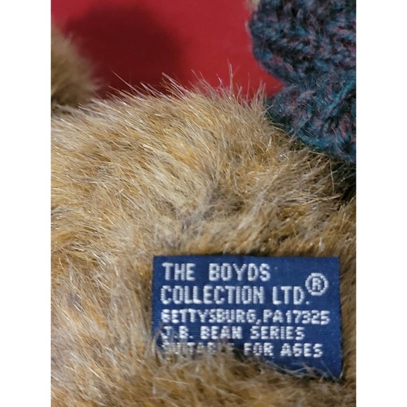 Vintage 1998 BOYDS Bear Mr Trumbull Jointed Bear Sweater Bow Tie J B Bean - Picture 6 of 7